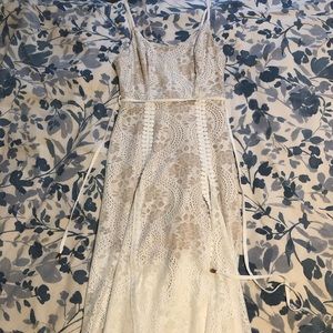 White Palm Springs Lace Maxi Selfie Leslie Dress